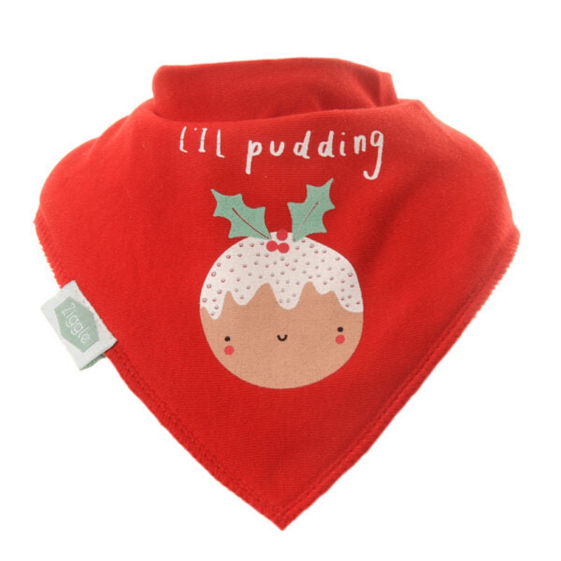 Ziggle Red Lil Pudding Christmas Bib