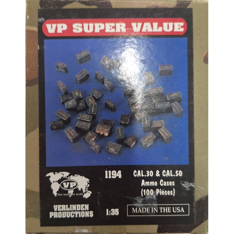 VP 1:35 Cal.30 & Cal.50 Ammo Cases (100 Pieces) Resin Set