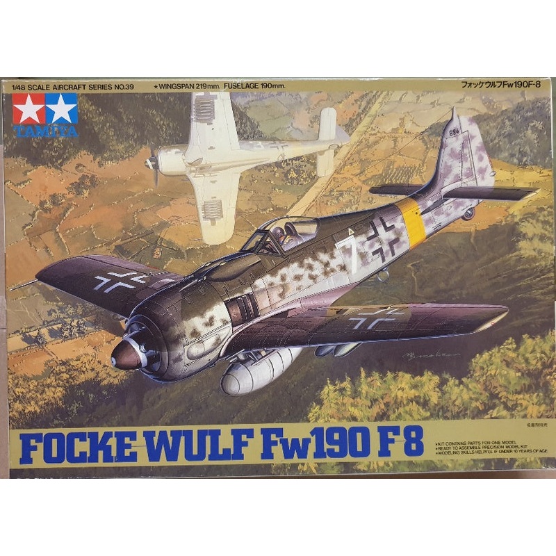 *Unsealed, Aged Decals* Tamiya 1:48 Focke-Wulf Fw190 F-8 (LW)