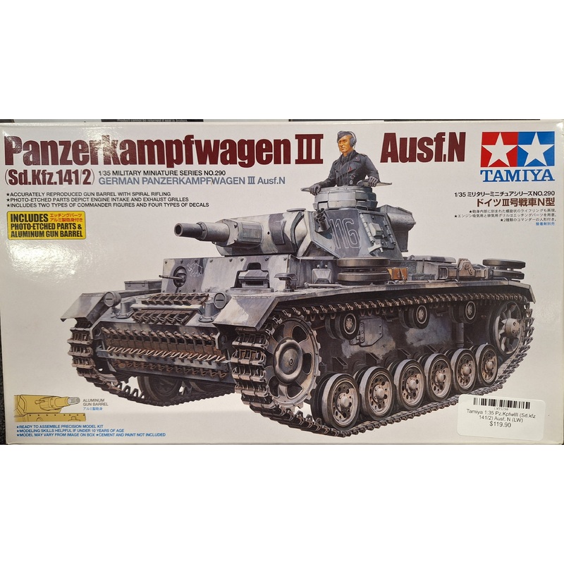 Tamiya 1:35 Pz.KpfwIII (Sd.kfz 141/2) Ausf. N (LW)