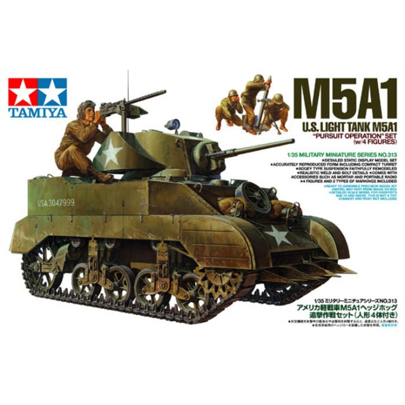 Tamiya 1:35 M5A1 US Light Tank