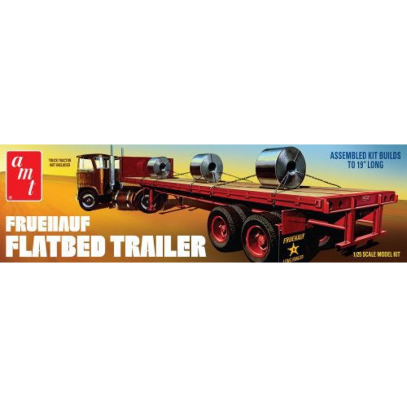 AMT 1:25 Fruehauf Flatbed Trailer