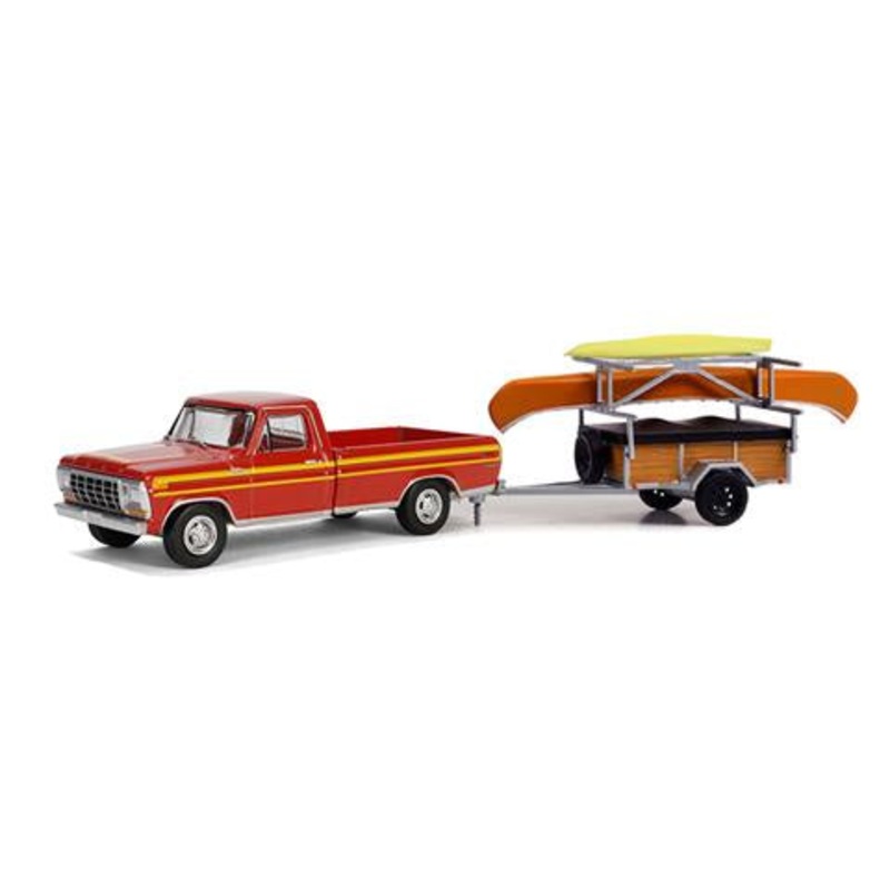 GL 1:64 1978 Ford Ranger F-150 Explorer W/Trailer & Canoe