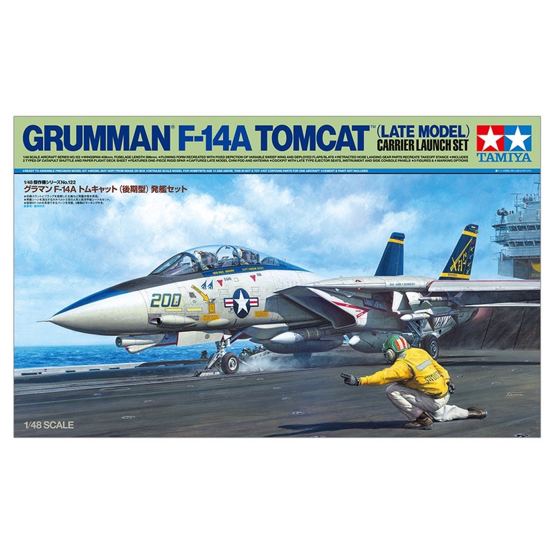 Tamiya 1:48 F-14A Grumman Tomcat Late Model Carrier Launch Set