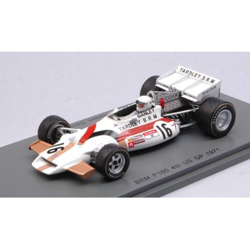 Spark 1:43 Yardley  BRM P160 4th US GP 1971 H Ganley