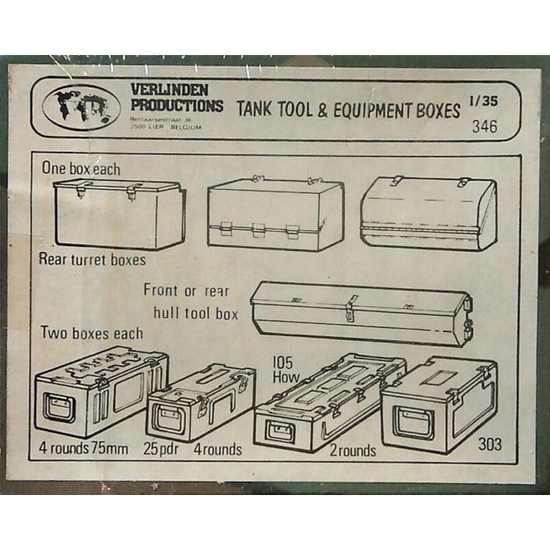 VP 1:35 Tank Tool & Equipment Boxes Resin Set