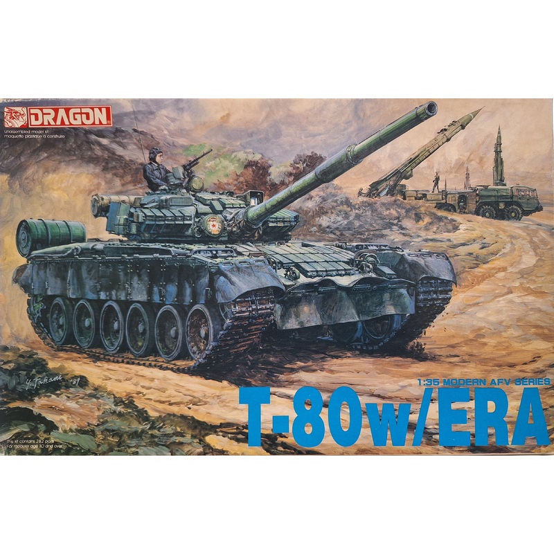 *Vintage, Aged Decals* Dragon 1:35 T-80 w/ERA