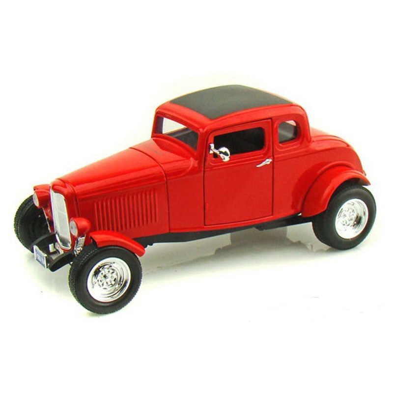 M/Max 1:18 1932 Ford 5 Window Hot Rod Black W/Flames