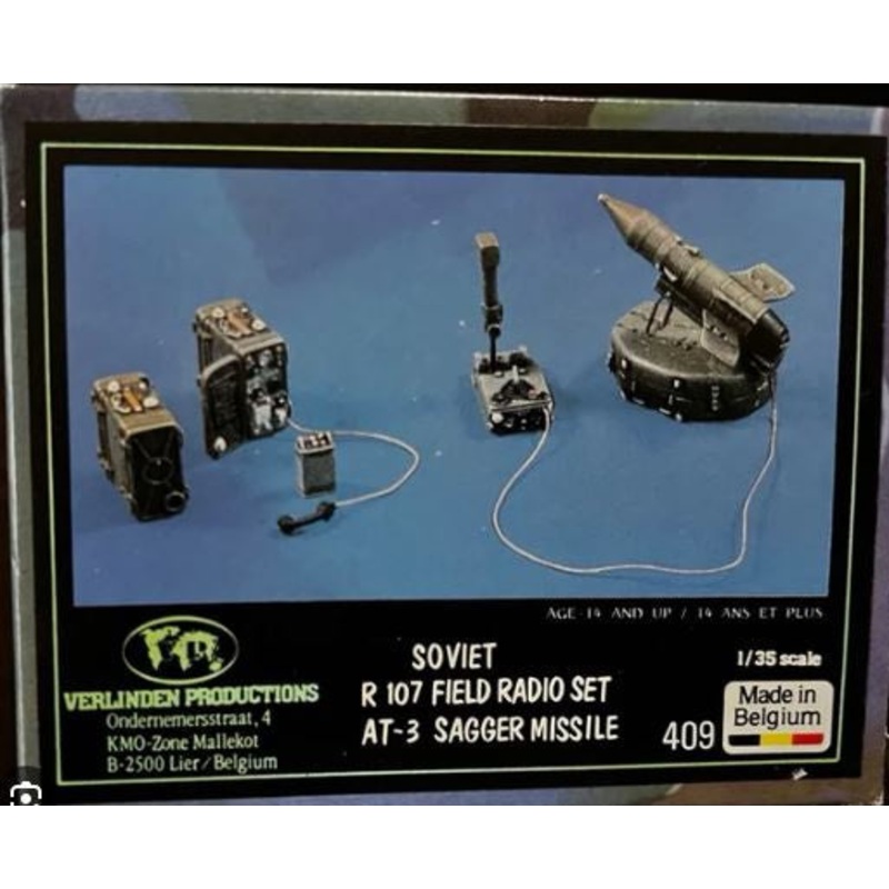 VP 1:35 Soviet R 107 Field Radio Set AT-3 Sagger Missile Resin Set