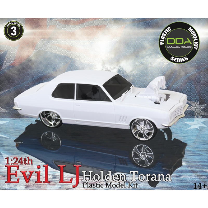 DDA 1/24 Evil LJ Holden Torana Sealed Body Opening Bonnet w/Engine Plastic Model Kit