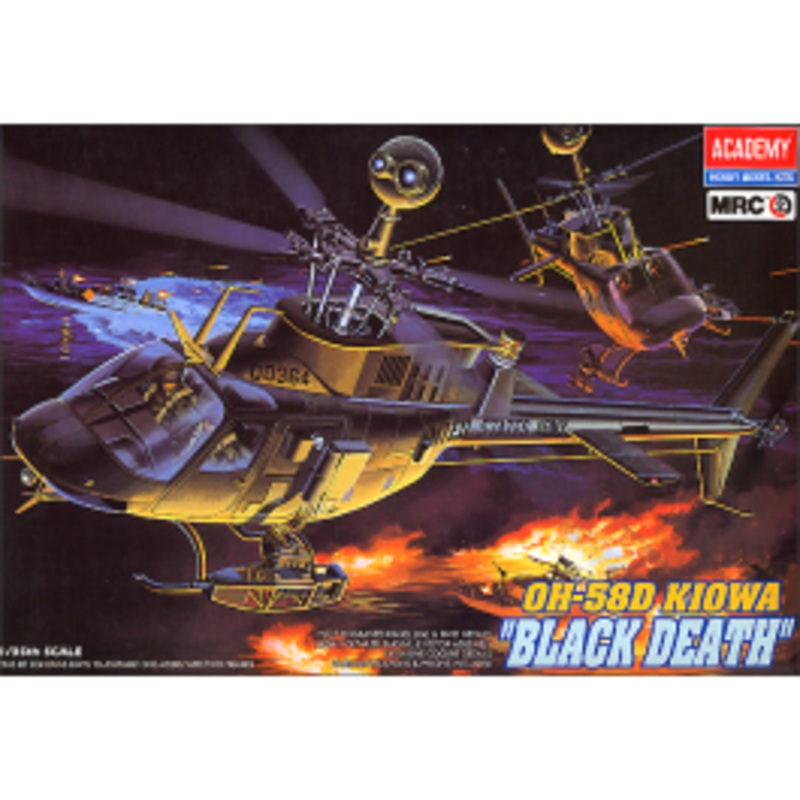 Academy 12131 1/35 OH-58D Kiowa “Black Death” Plastic Model Kit