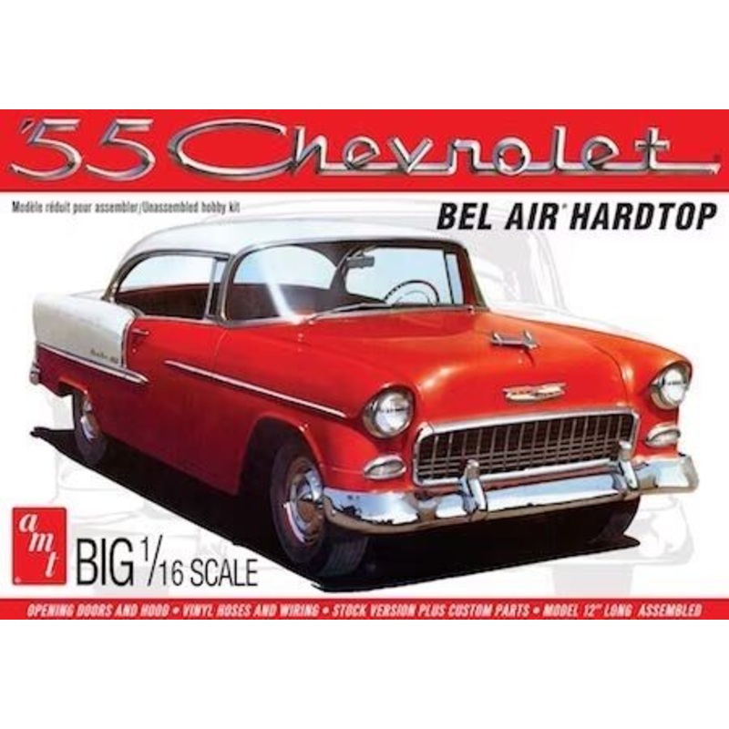 [Scratch and Dent] AMT 1/16 1955 Chevy Bel Air Hardtop Plastic Model Kit