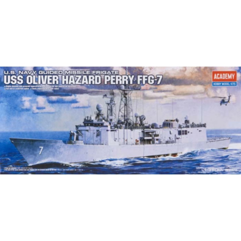 Academy 1/350 USS Oliver Hazard Perry FFG-7 Plastic Model Kit *Aus Decals* [14102]