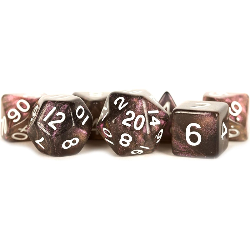 16mm Acrylic Stardust Poly Dice Set: Supervolcano