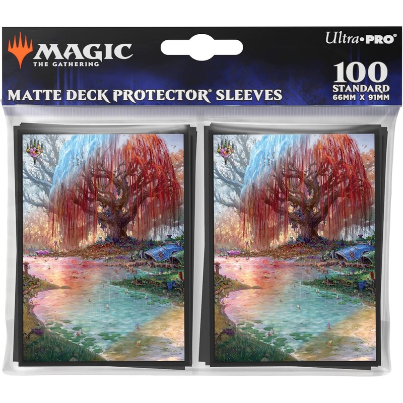 Bloomburrow Matte Deck Protector Sleeves – Featuring Season Lands: Three Tree Summer