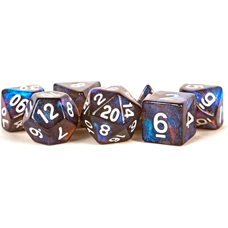 16mm Acrylic Stardust Poly Dice Set: Galaxy