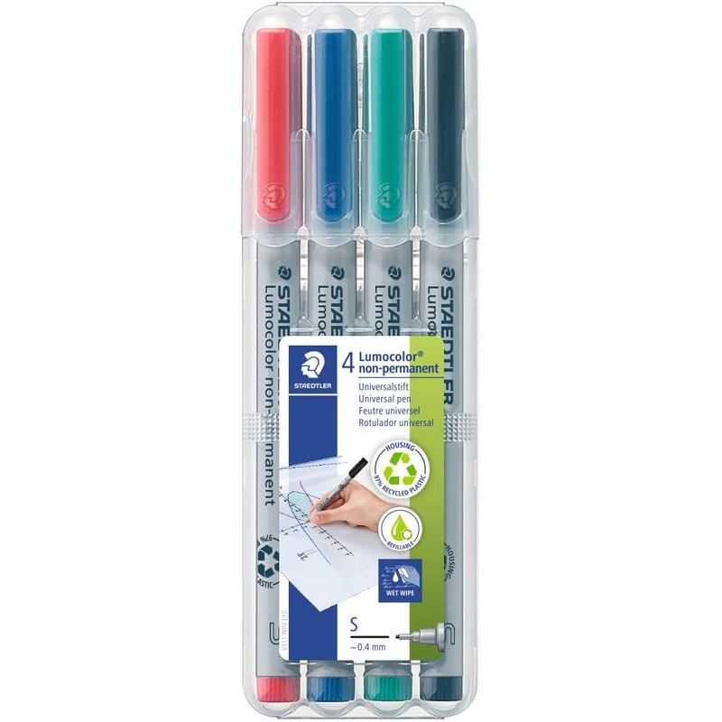 4 Lumocolor non-permanent markers