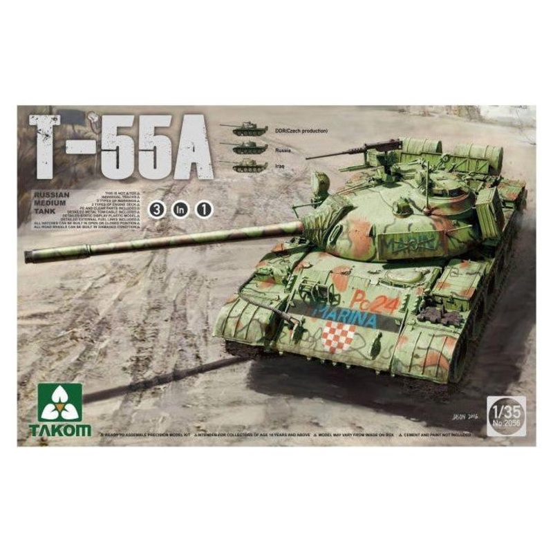 TAKOM 1/35 Russian Medium Tank T-55 A [3 in 1]