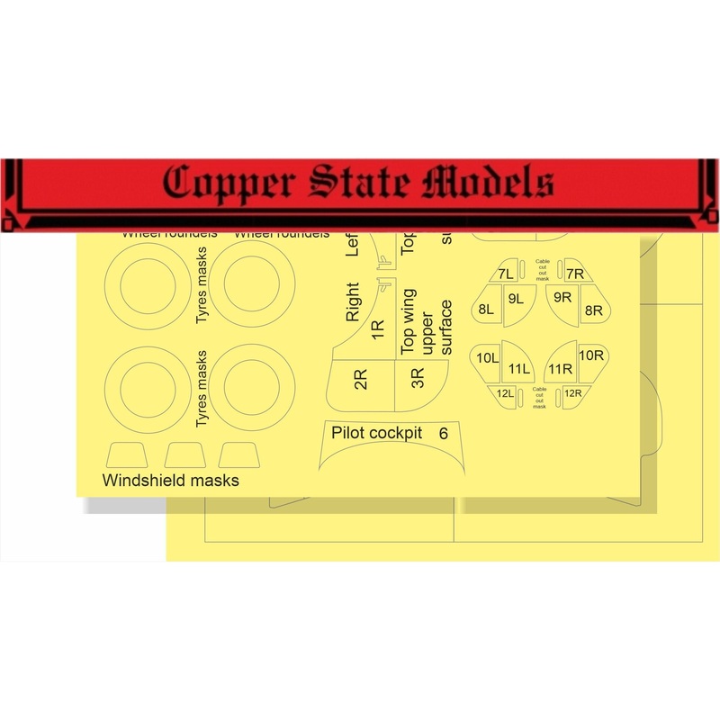 COPPER STATE MODELS Painting Masks for Nieuport 11