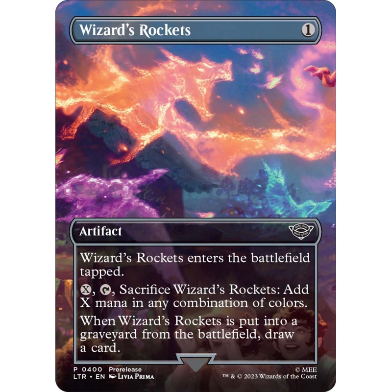 Wizard’s Rockets (Borderless Alternate Art) [The Lord of the Rings: Tales of Middle-Earth]