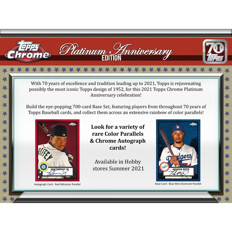 2021 Topps Chrome Platinum Anniversary Baseball Hobby Box