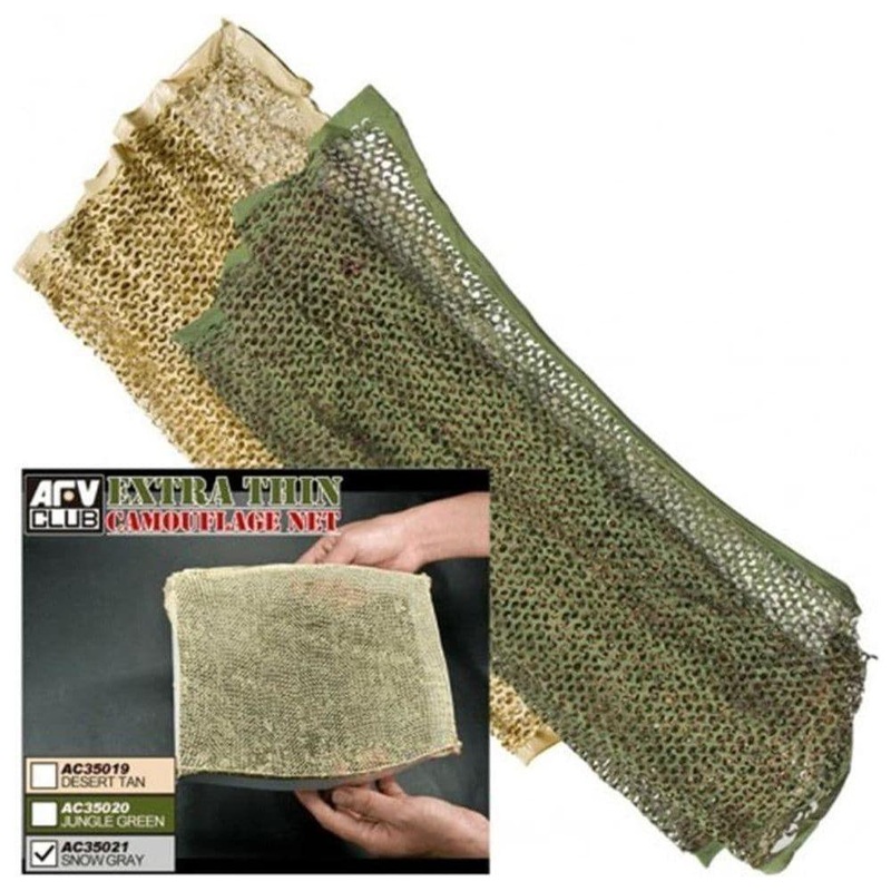 AFV CLUB 1/35 Extra Thin Camouflage Net Snow Gray