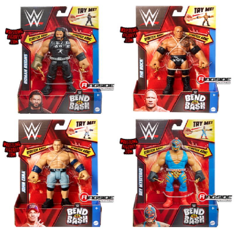 WWE HDM04 BEND ‘N BASH STRETCHABLE FIGURE (ASSORTED DESIGNS)
