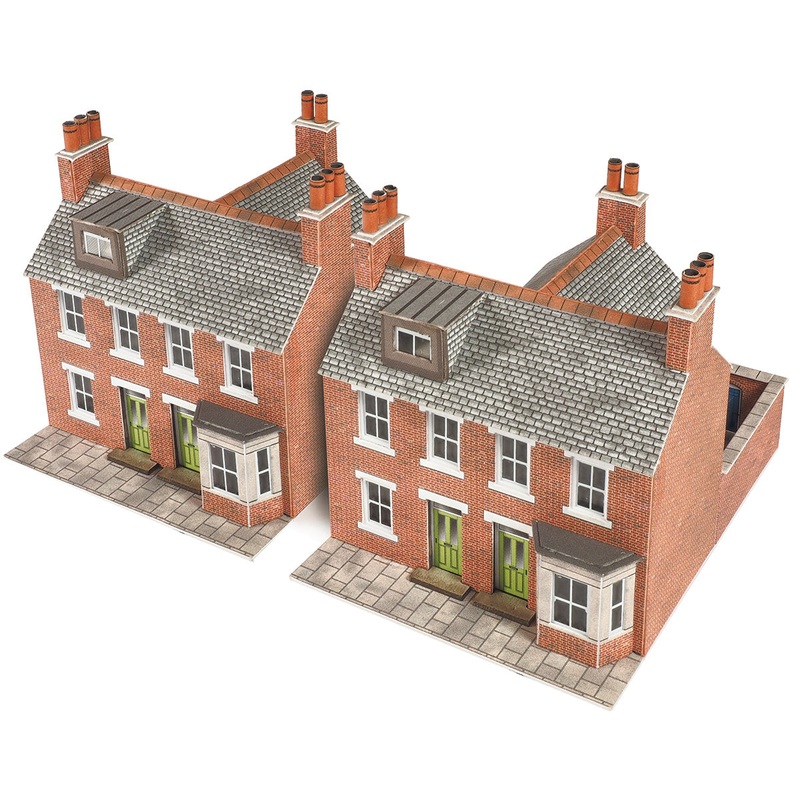 METCALFE PN103 N SCALE TERRACE HOUSES IN RED BRICK  2021 DESIGN