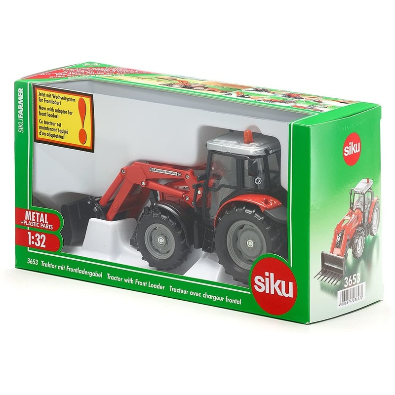 SIKU 3653 MASSEY FERGUSON WITH FRONT LOADER FORK 1:32 SCALE