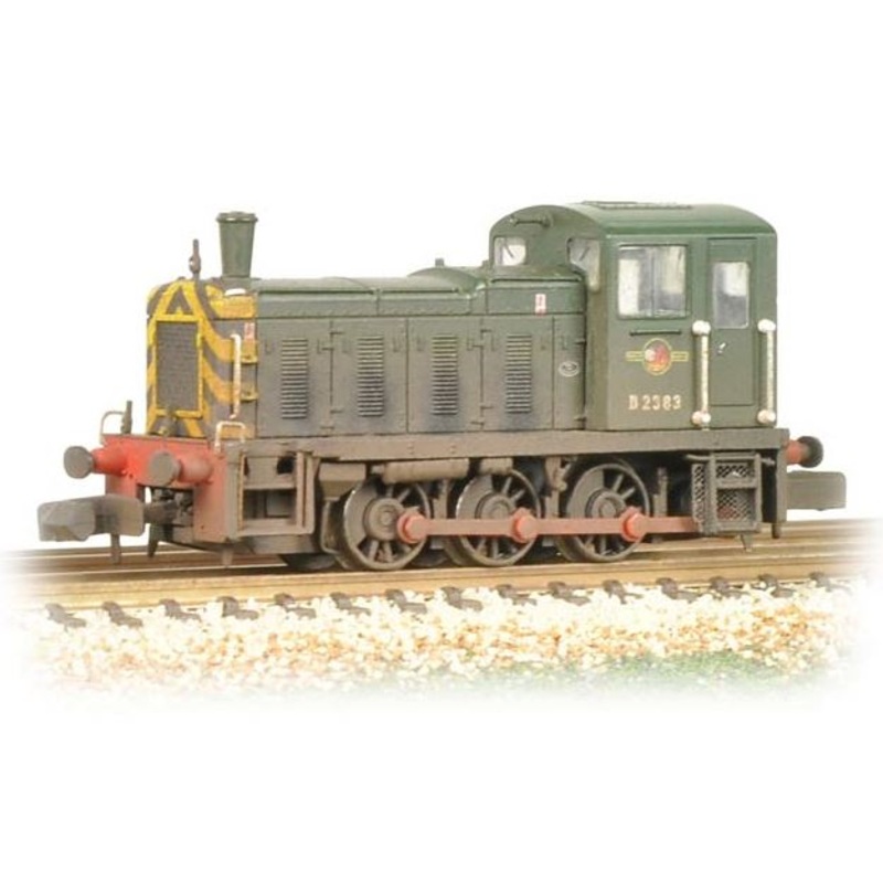 GRAHAM FARISH 371-063  CLASS 03 DIESEL SHUNTER D2383 BR GREEN WEATHERED  N GAUGE