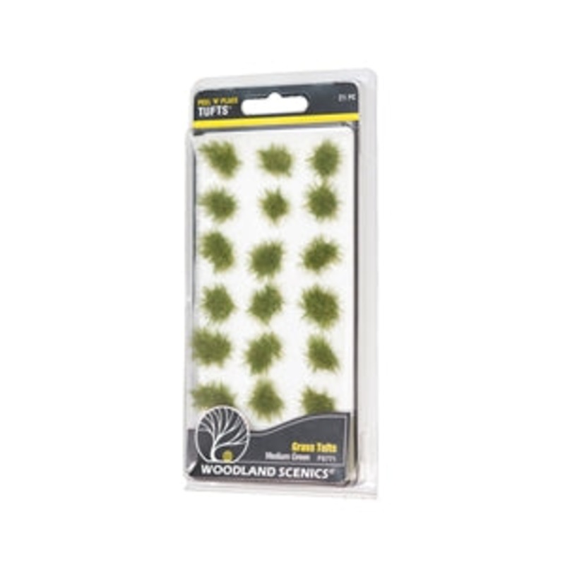WOODLAND SCENICS FS771 MEDIUM GREEN GRASS  TUFTS