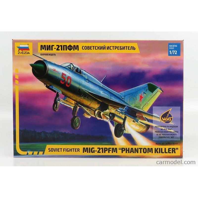 ZVEZDA 7202 SOVIET FIGHTER MIG-21PFM PHANTOM KILLER  1/72 SCALE