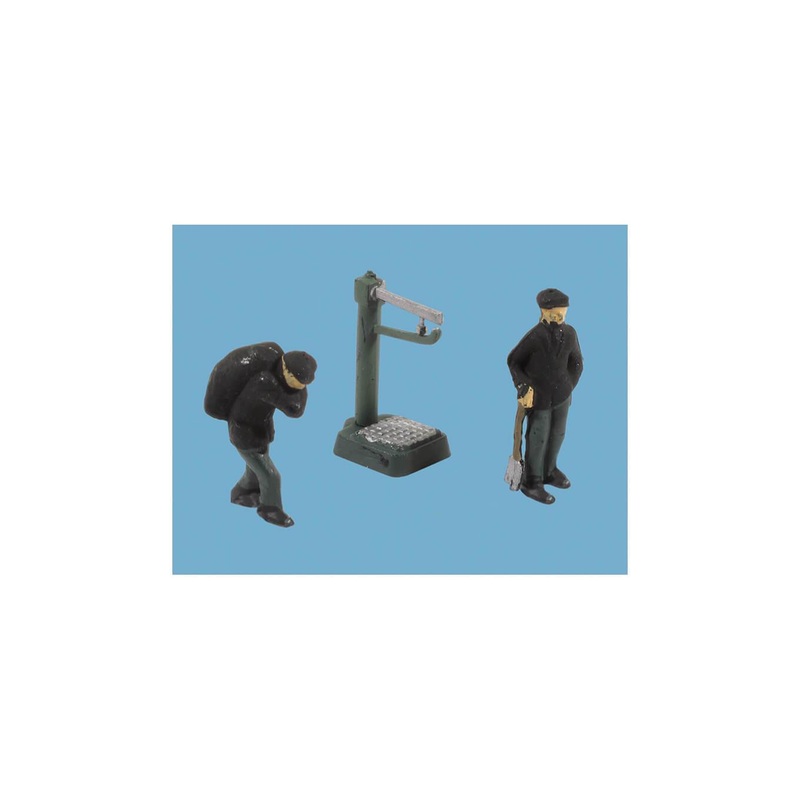 PECO MODELSCENE 5029 COALMEN AND SCALES OO SCALE FIGURES