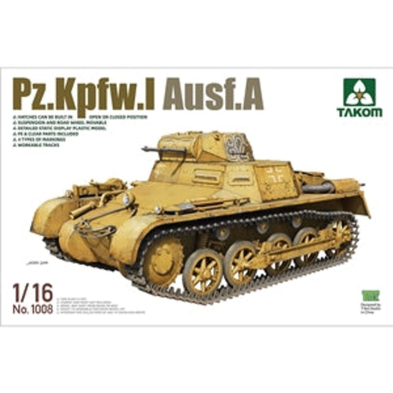 TAKOM 1008 Pz.Kpfw.i Ausf.A TANK  1/16 SCALE