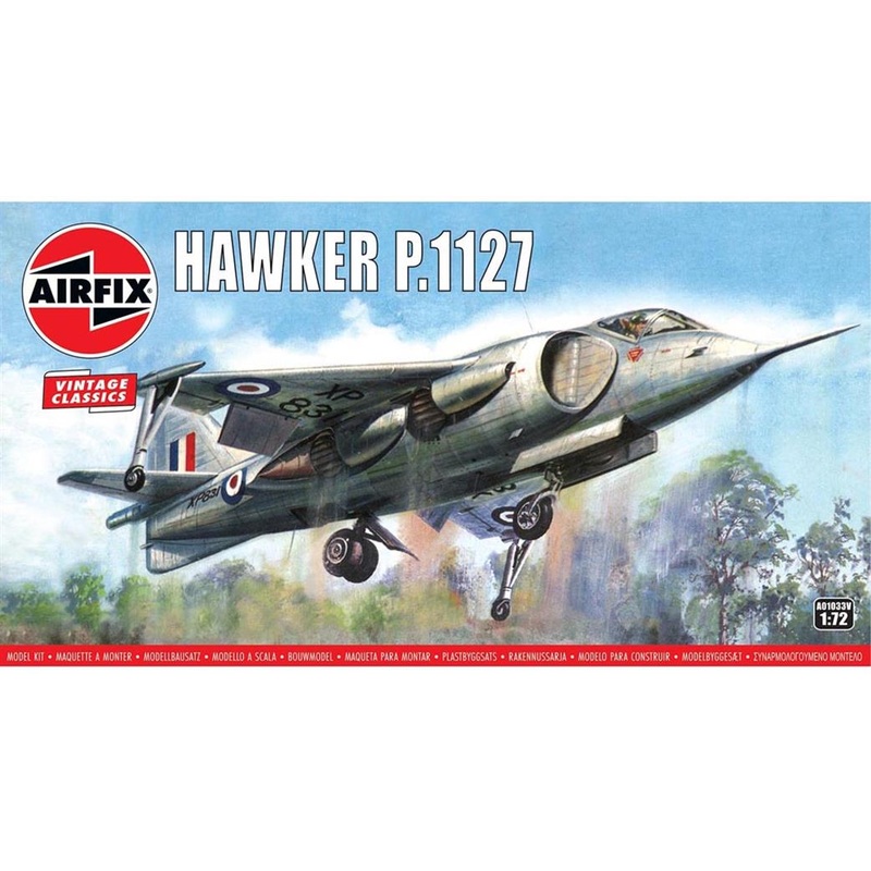 Airfix  A01033V Hawker P.1127 Vintage Classic Kit 1:72 Scale