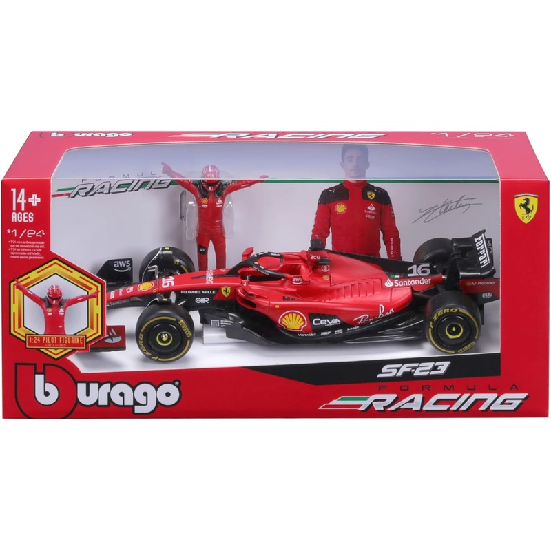 BURAGO 26809 F1 FERRARI SF 23 LECLERC 1/24 SCALE VEHICLE