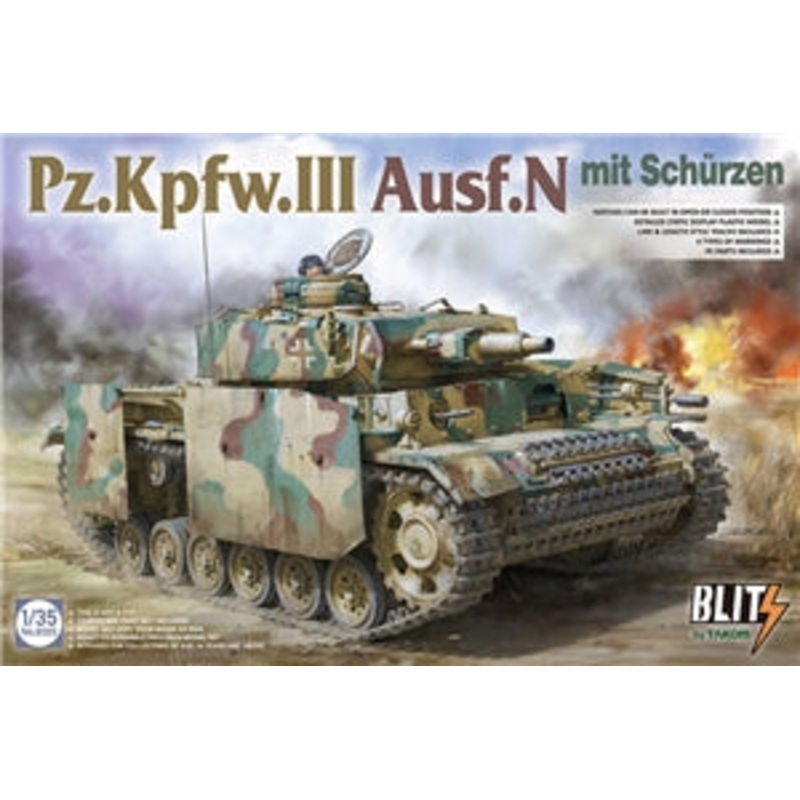 Takom  8005 PzKpfw III Ausf N mit Schrzen Blitz  1/35TH SCALE