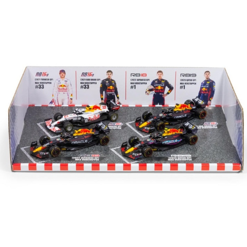 BURAGO 38092 WORLD CHAMPION SET RED BULL F1 CARS 1/43RD SCALE