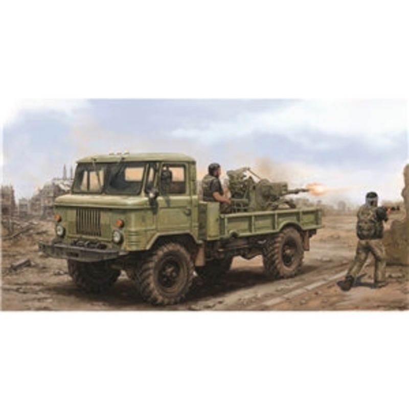 TRUMPETER 01017 RUSSIAN GAZ-66 LIGHT TRUCK WITH ZU-23-2 1/35 SCALE