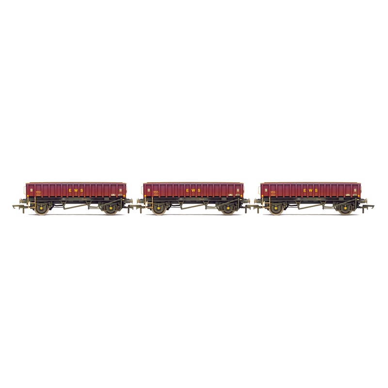 Hornby R60159 MHA Ballast Wagon, Three Pack, EWS – Era 9