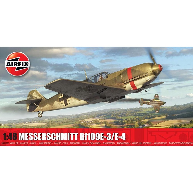 Airfix A05120C German Messerschmitt Bf109E-4/E-1 WW2 Fighter Kit  1:48 Scale