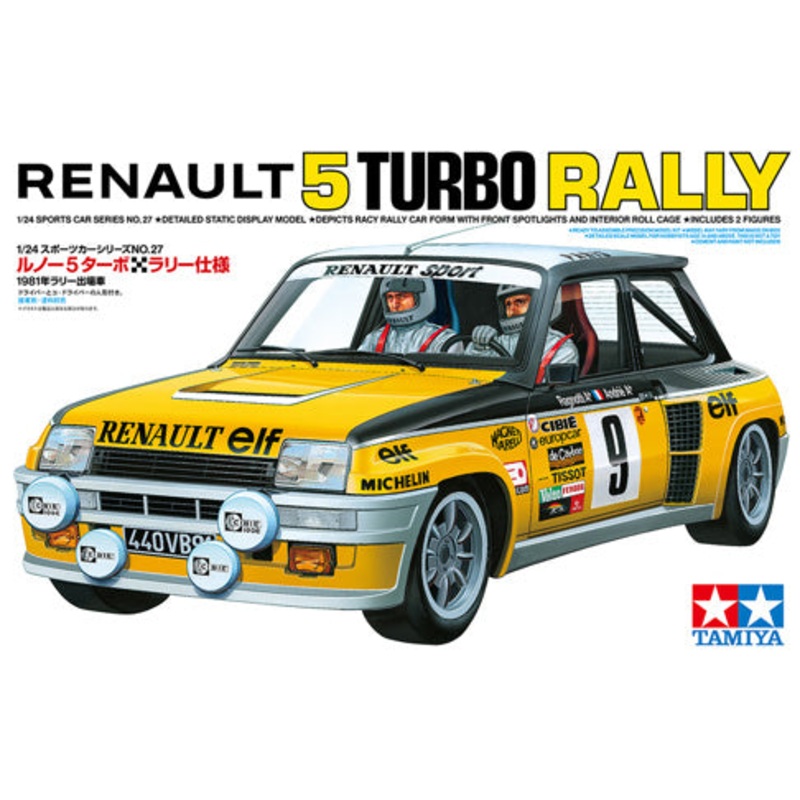 TAMIYA 24027 RENAULT 5 TURBO RALLY  WITH TWO FIGURES