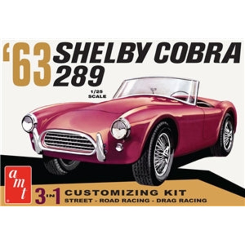 AMT1319/12 1963 Shelby Cobra 289 3-in-1  1/25 SCALE