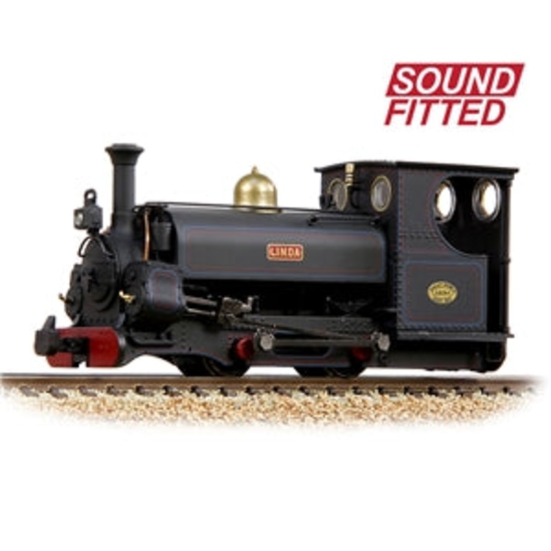 BACHMANN 391-127SF Sound Fitted Mainline Hunslet 0-4-0ST ‘Linda’ Penrhyn Quarry Lined Black (Late) Weathered  OO9 SCALE
