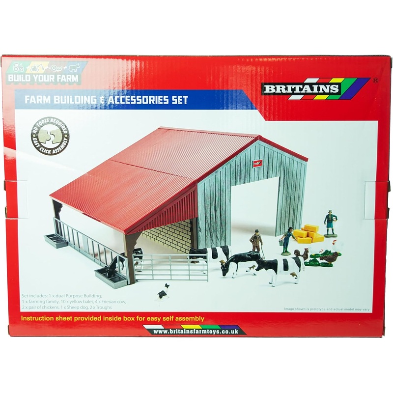 BRITAINS 43388 FARM BUILDING & ACCESSORIES SET 1:32 SCALE