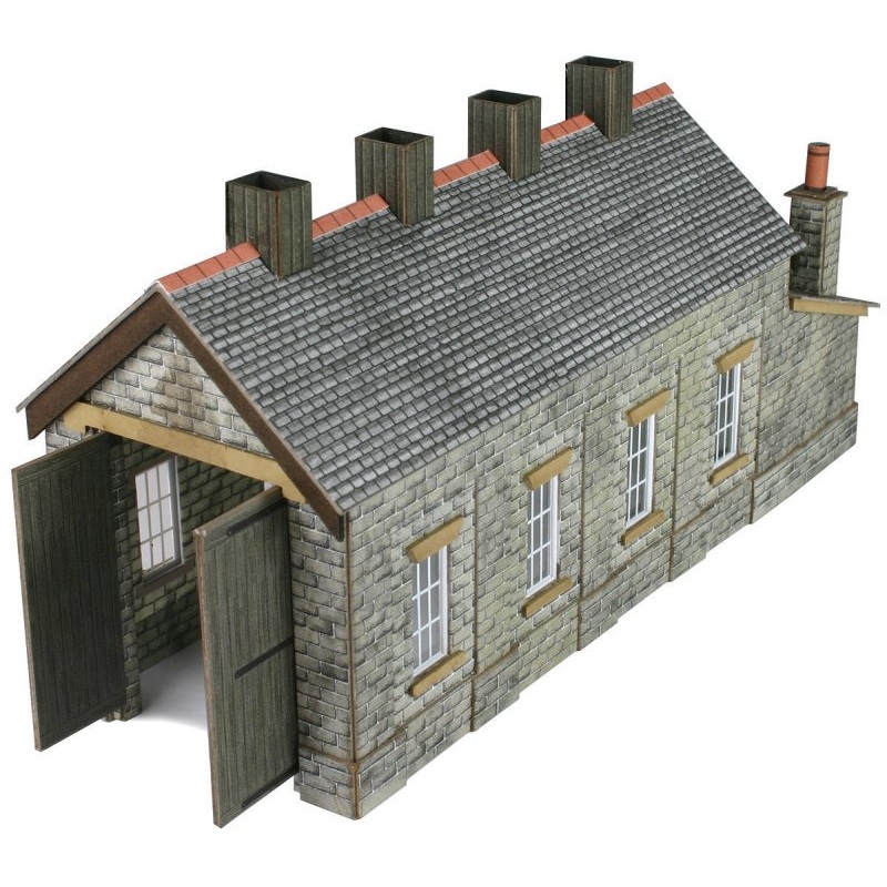 METCALFE PN932 N SCALE STONE SINGLE TRACK ENGINE SHED