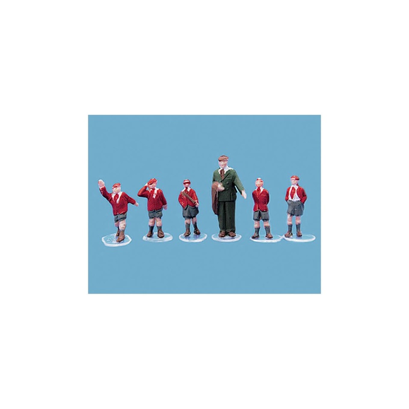 PECO MODELSCENE 5121 SCHOOL BOYS AND MASTER  OO SCALE FIGURES