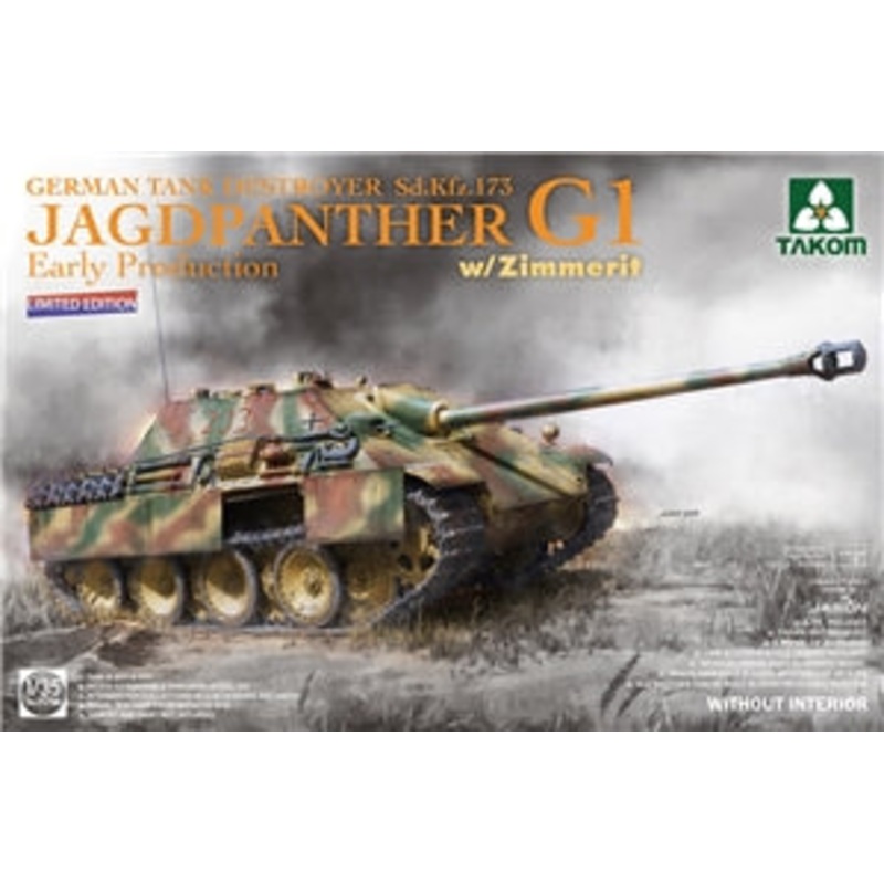 TAKOM 2125W German WWII Jagdpanther G1 Early SdKfz 173 w/ Zimmerit Limited Edition 1/35 SCALE