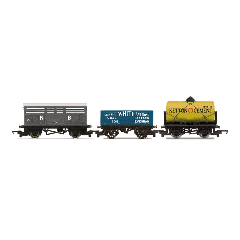 HORNBY R60135 RailRoad Triple Wagon Pack Various – Era 38