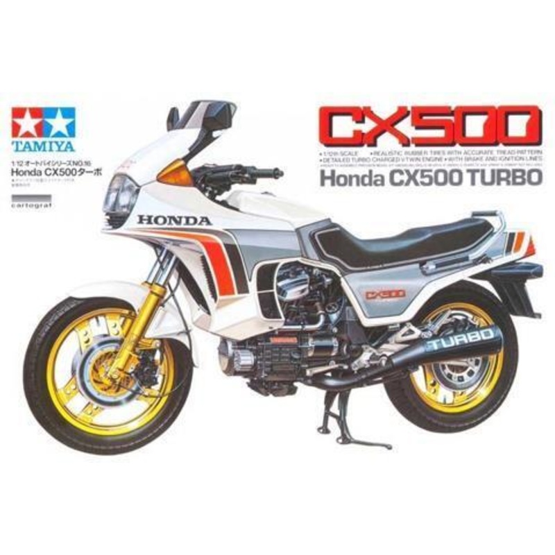 TAMIYA 14016 HONDA CX500 TURBO MOTORBIKE KIT 1/12 SCALE